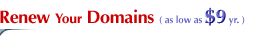 Renew Your Domains (for as low as $9)